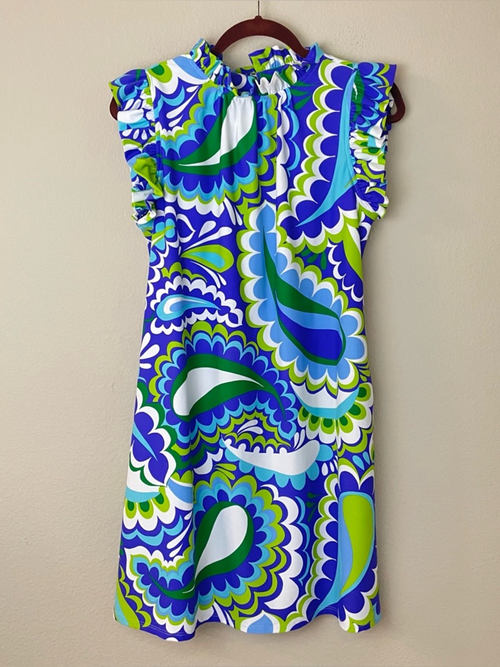 JUDE CONNALLY SHARI DRESS MOD PAISLEY IRIS Size Small - Picture 2 of 9